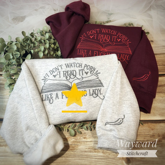 Like A Lady Embroidered Sweatshirt