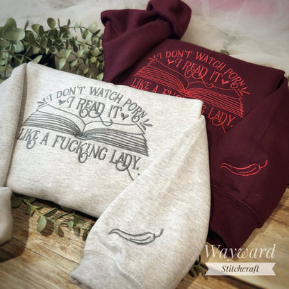 Like A Lady Embroidered Sweatshirt