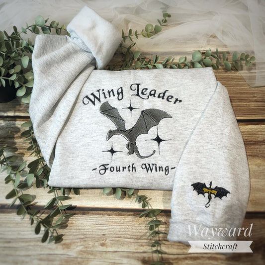 Wingleader Simple Embroidered Sweatshirt