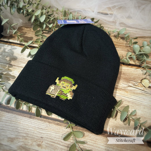 Retro Zelda Embroidered Beanie Hat
