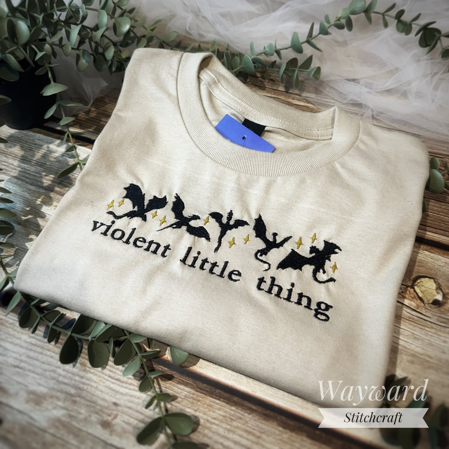 Violent Little Thing Embroidered T-Shirt