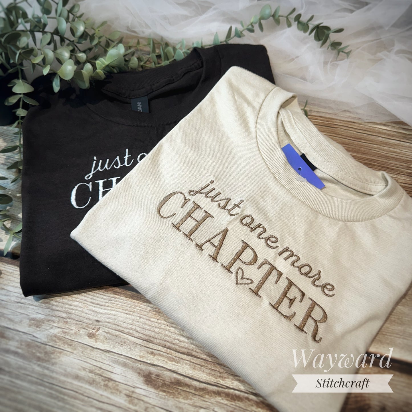 Just One More Chapter Embroidered T-Shirt