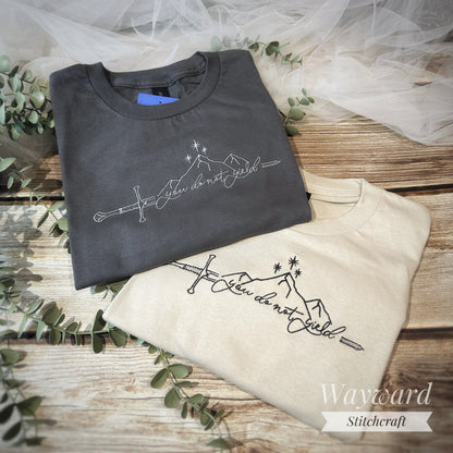 Do Not Yield Simple Embroidered T-Shirt
