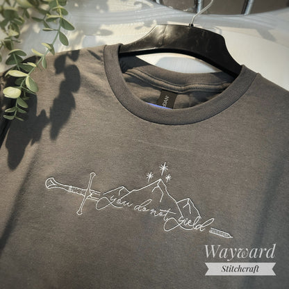 Do Not Yield Simple Embroidered T-Shirt