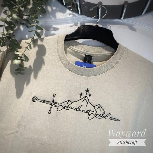 Do Not Yield Simple Embroidered T-Shirt