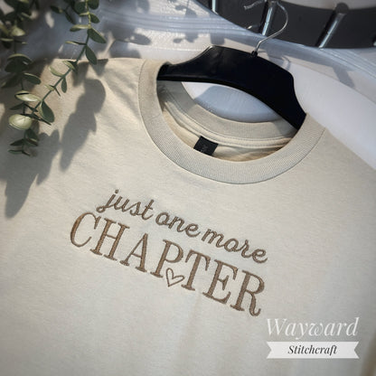 Just One More Chapter Embroidered T-Shirt