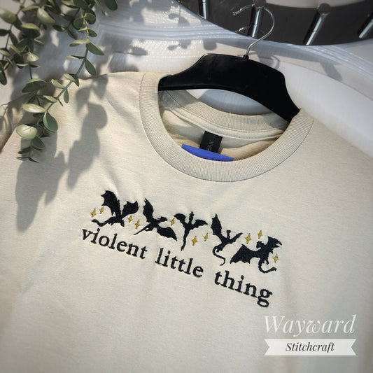 Violent Little Thing Embroidered T-Shirt