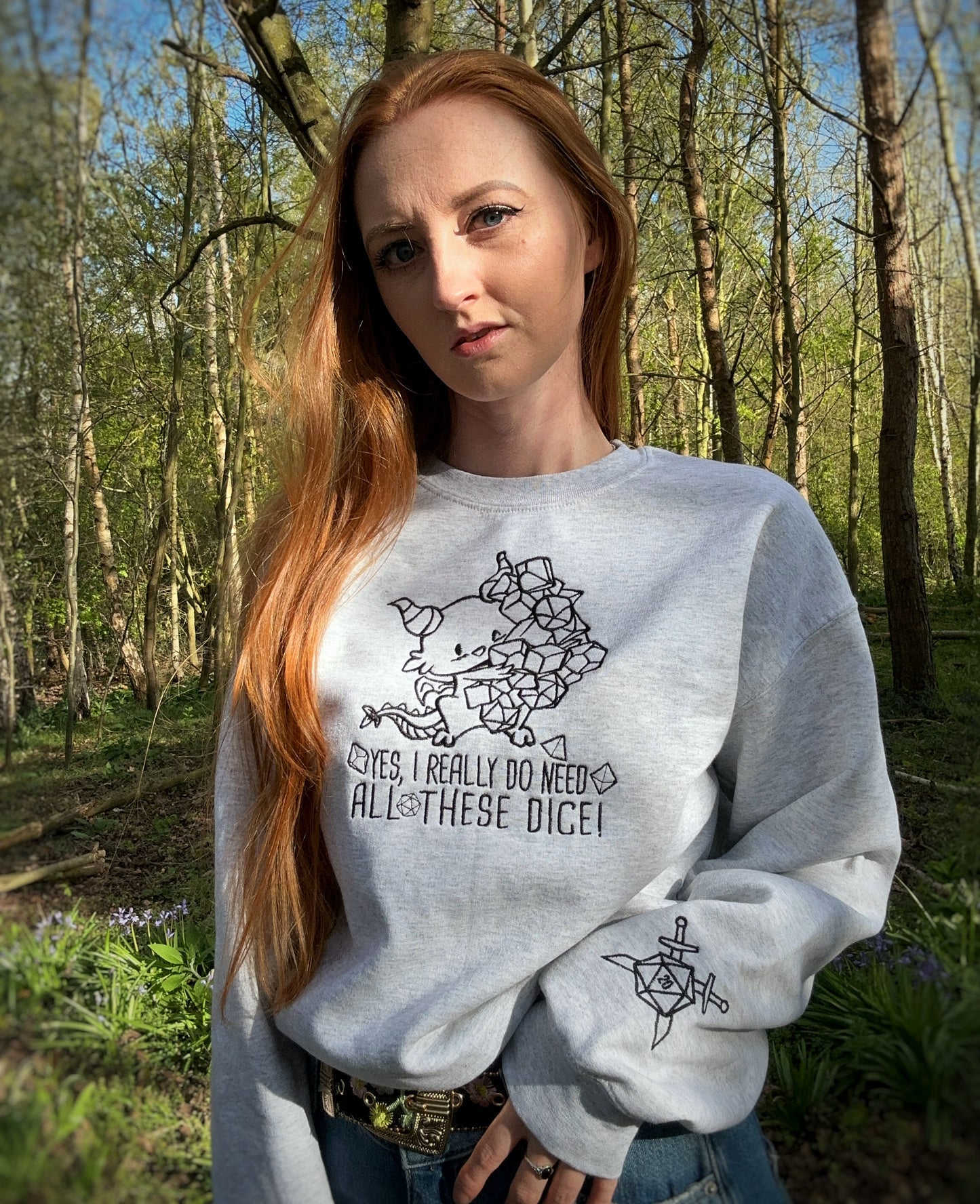 All These Dice Embroidered Sweatshirt