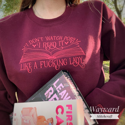 Like A Lady Embroidered Sweatshirt