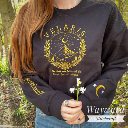 Velaris Slogan Embroidered Sweatshirt