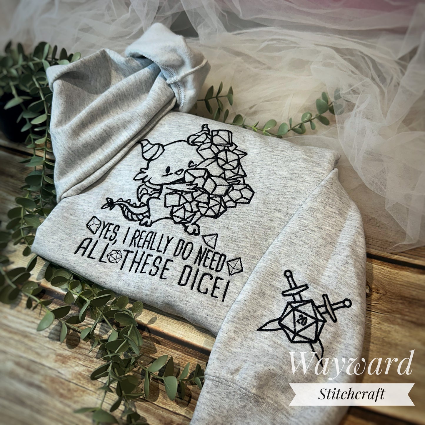 All These Dice Embroidered Sweatshirt