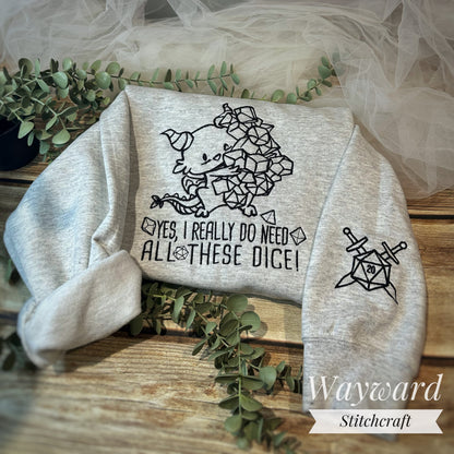 All These Dice Embroidered Sweatshirt