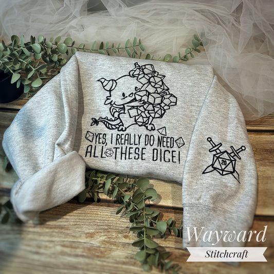 All These Dice Embroidered Sweatshirt