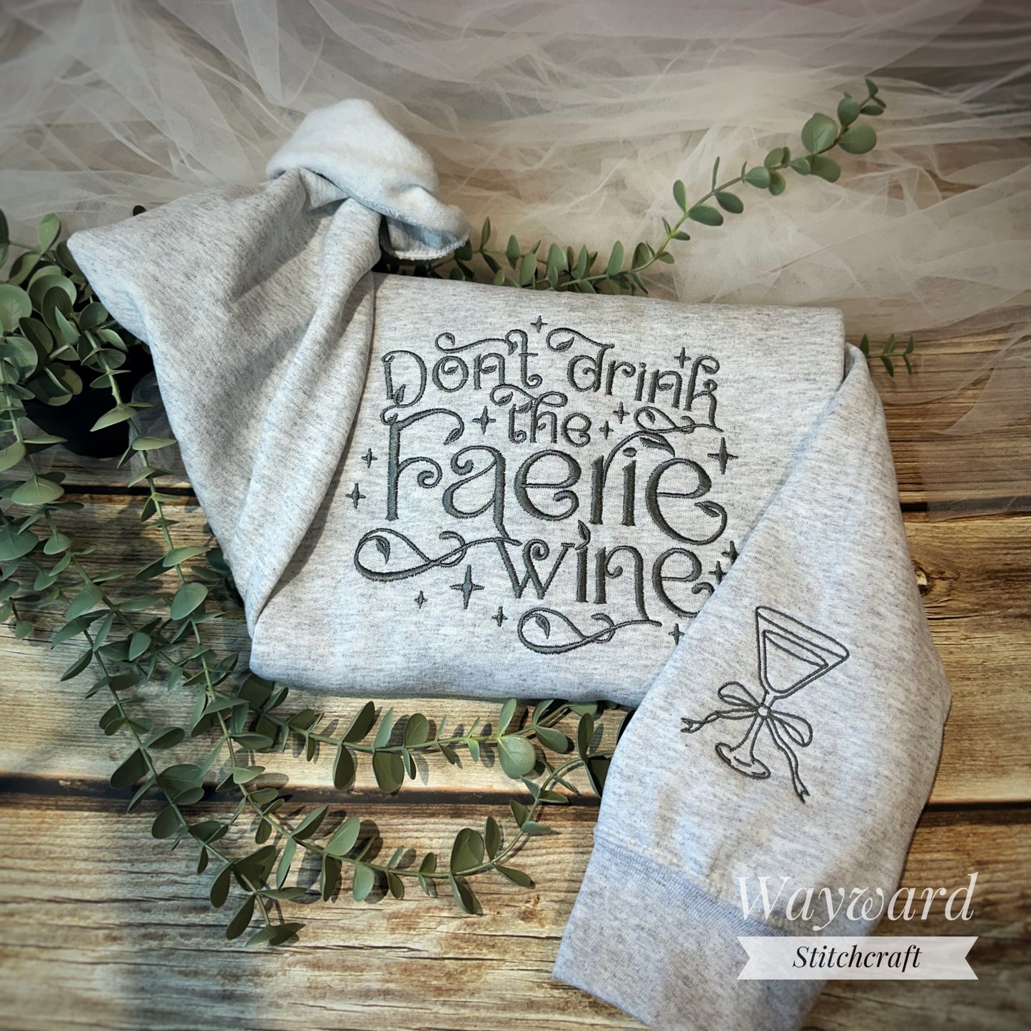 Faerie Wine Embroidered Sweatshirt