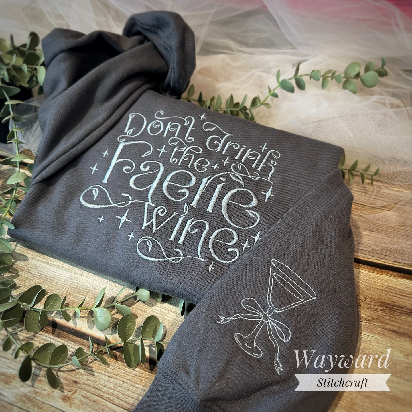 Faerie Wine Embroidered Sweatshirt