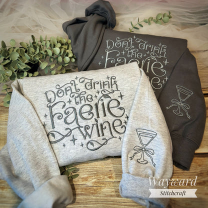 Faerie Wine Embroidered Sweatshirt