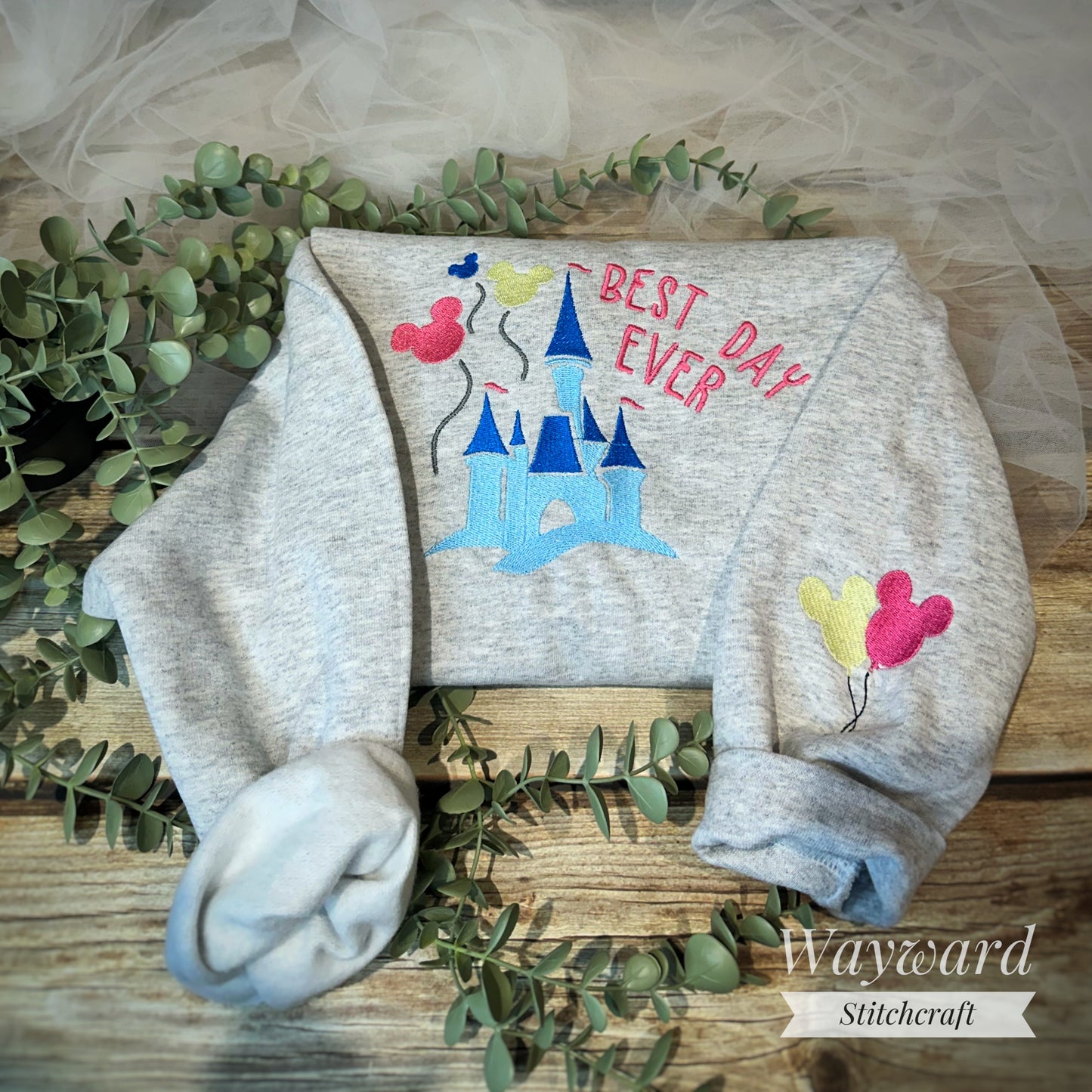 Magical Castle Embroidered Sweatshirt