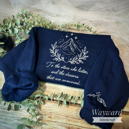 Stars Who Listen Embroidered Sweatshirt