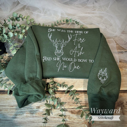 Heir Of Fire & Ash Embroidered Sweatshirt