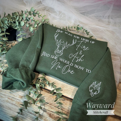 Heir Of Fire & Ash Embroidered Sweatshirt