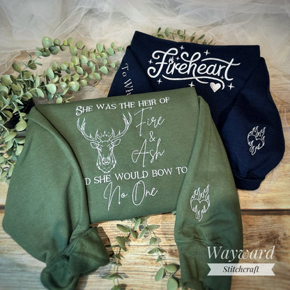 Heir Of Fire & Ash Embroidered Sweatshirt