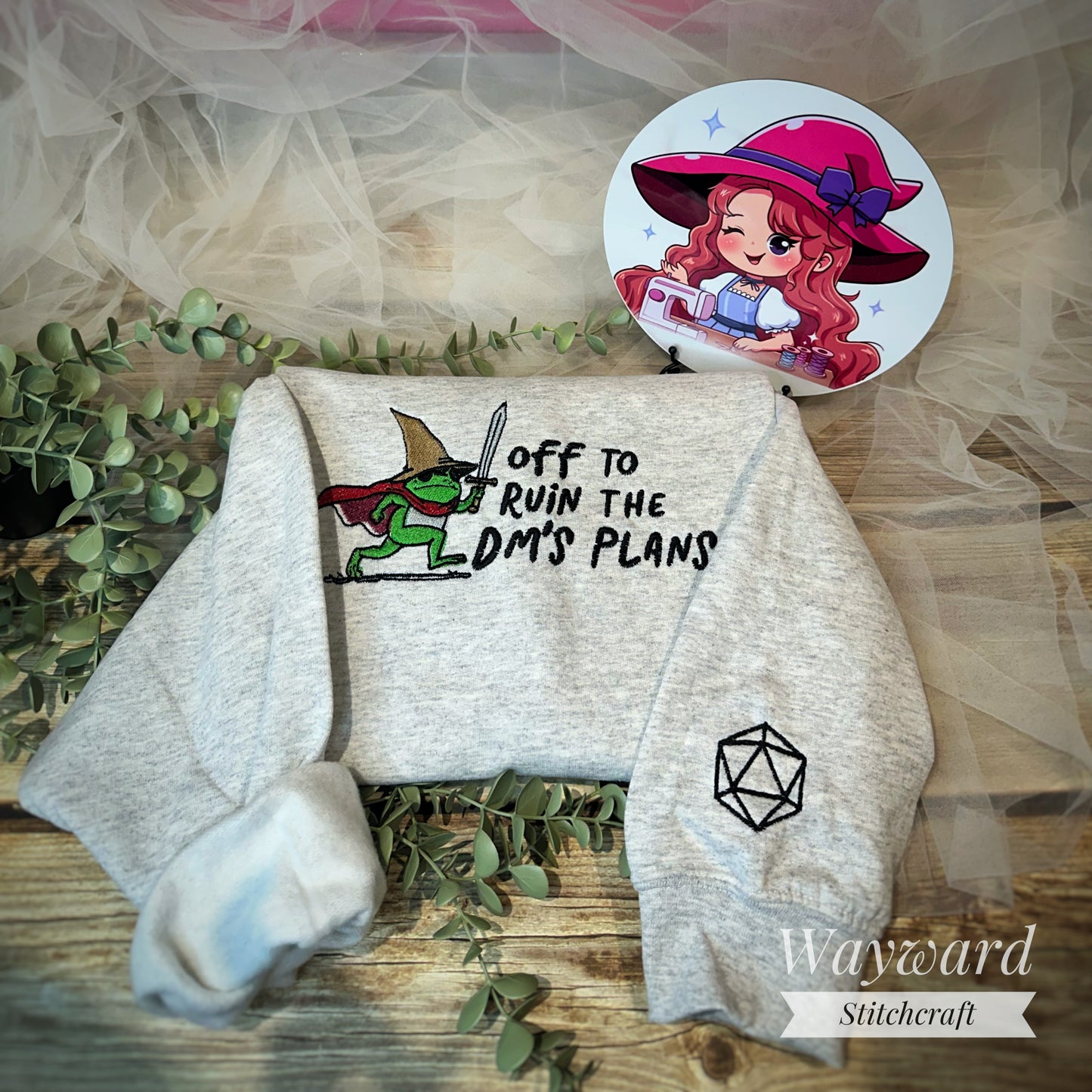 Ruin The DM's Plans Embroidered Sweatshirt