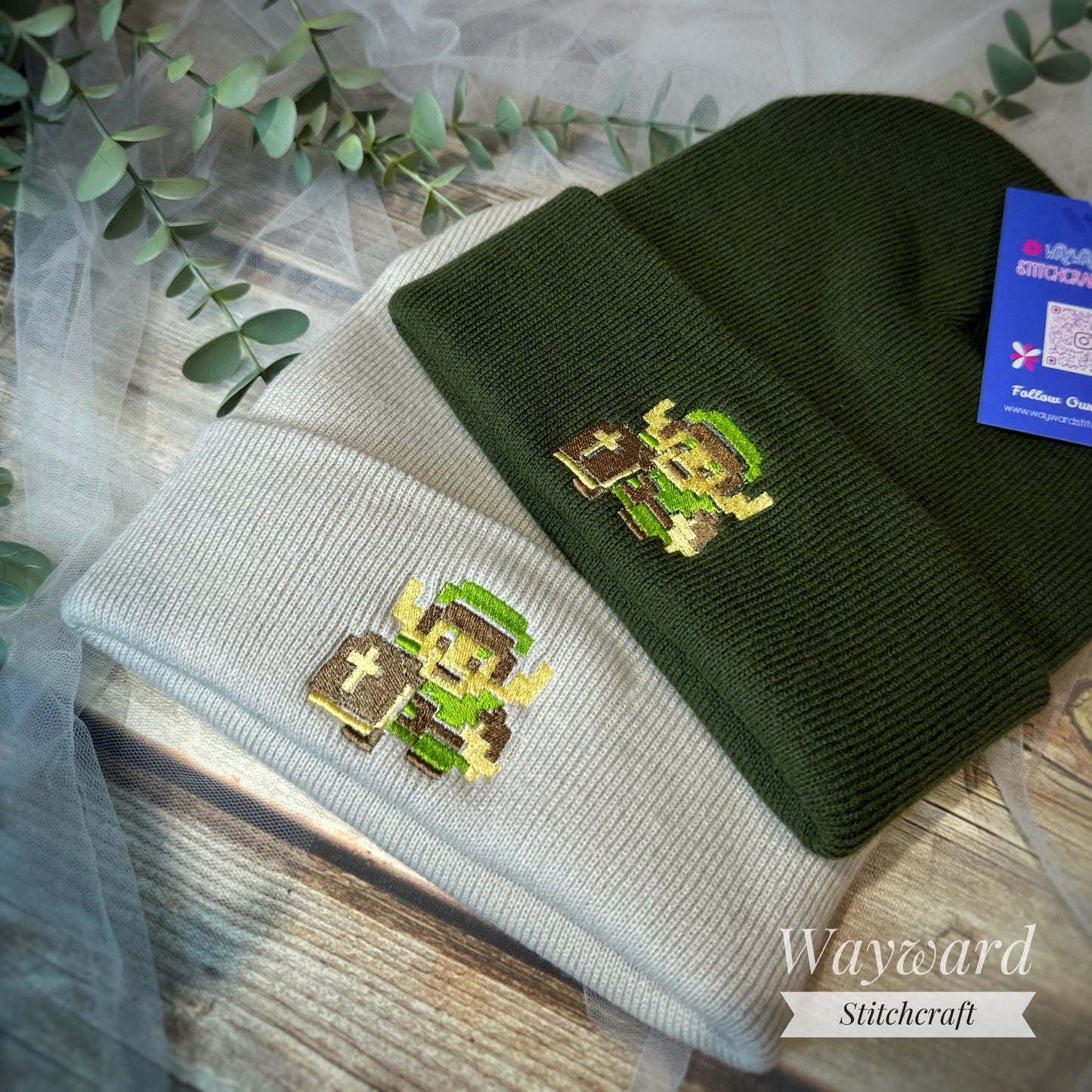 Retro Zelda Embroidered Beanie Hat