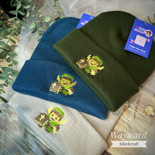 Retro Zelda Embroidered Beanie Hat
