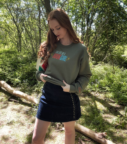 Life Of A Book Girl Embroidered Sweatshirt