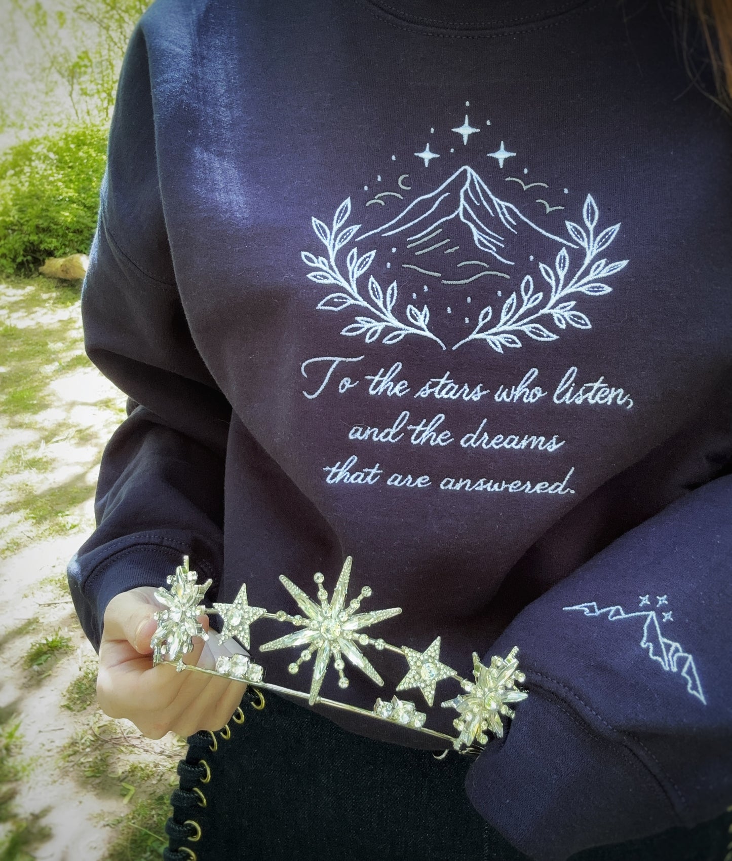 Stars Who Listen Embroidered Sweatshirt