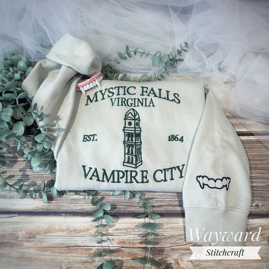 Mystic Falls Tower Embroidered Sweatshirt