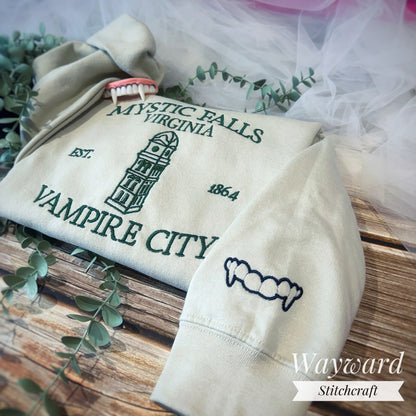 Mystic Falls Tower Embroidered Sweatshirt