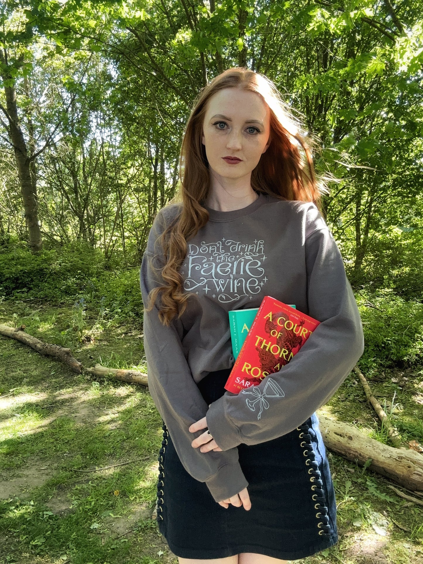 Faerie Wine Embroidered Sweatshirt
