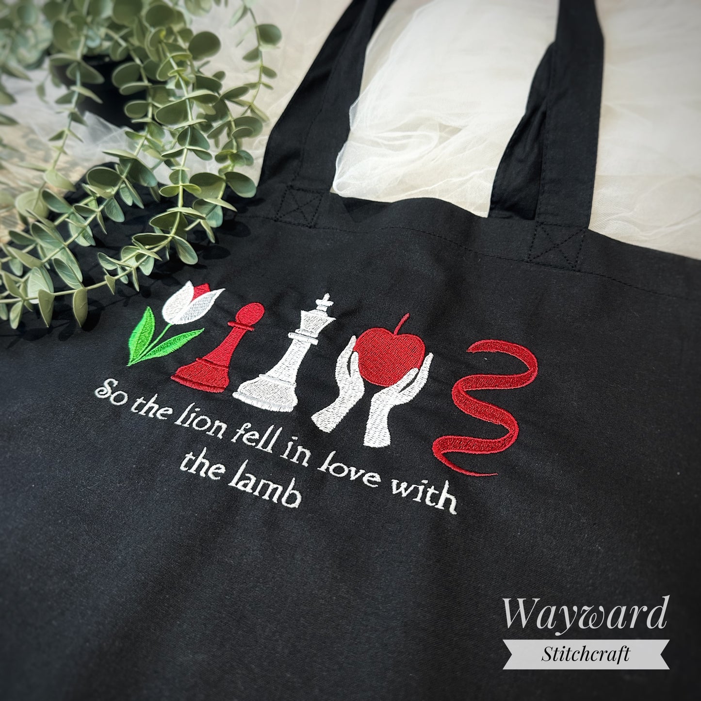 Twilight Book Covers Embroidered Tote Bag
