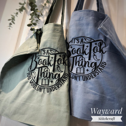 BookTok Thing Embroidered Tote Bag