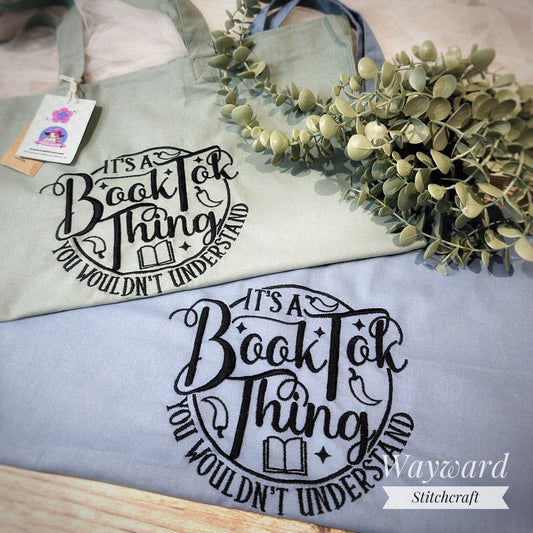 BookTok Thing Embroidered Tote Bag