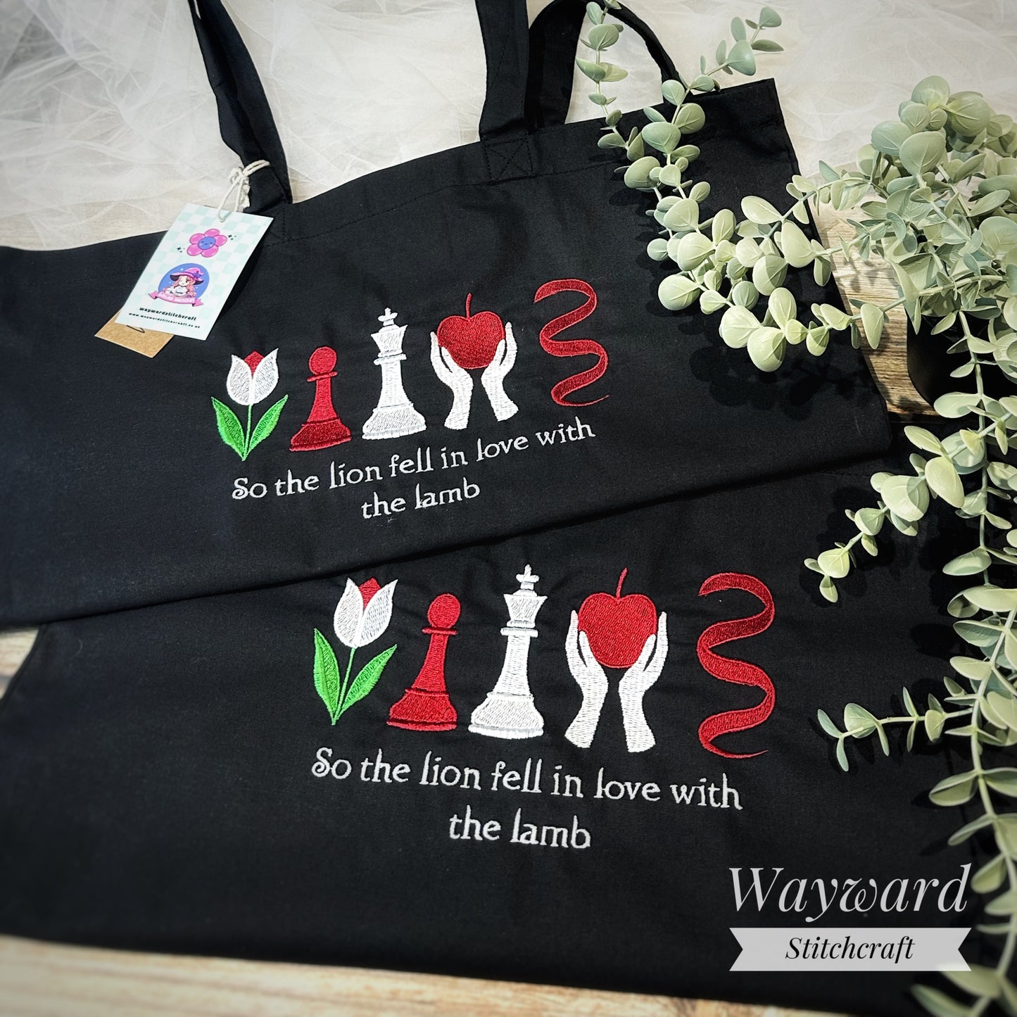 Twilight Book Covers Embroidered Tote Bag