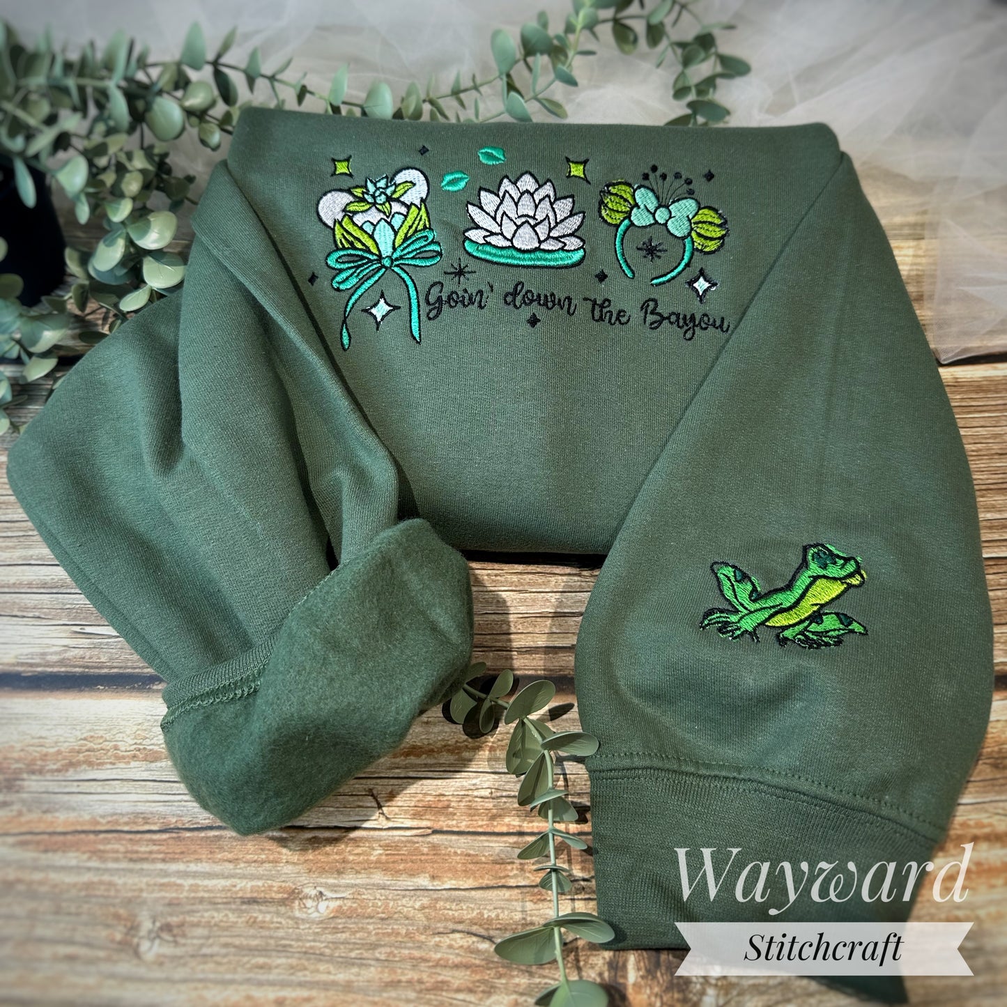 Down The Bayou Embroidered Sweatshirt