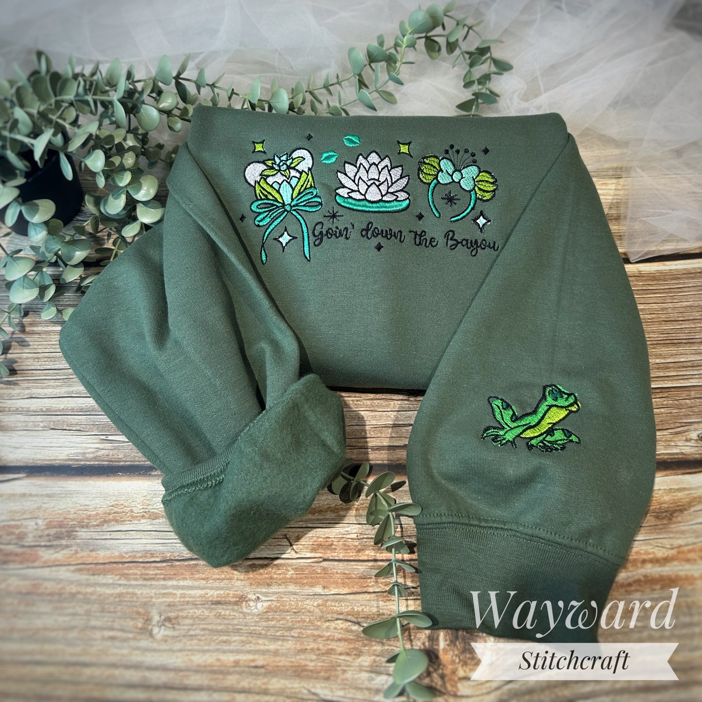 Down The Bayou Embroidered Sweatshirt