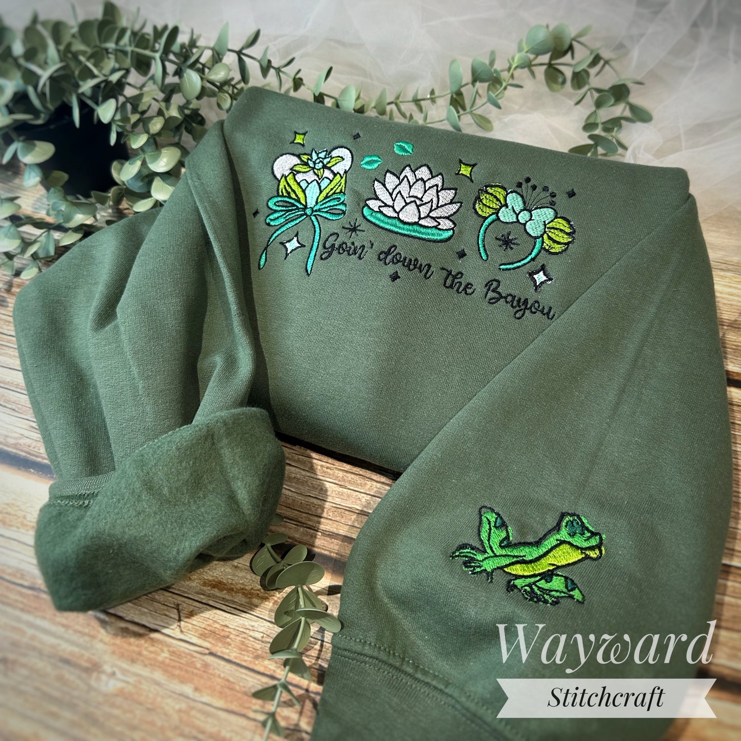 Down The Bayou Embroidered Sweatshirt