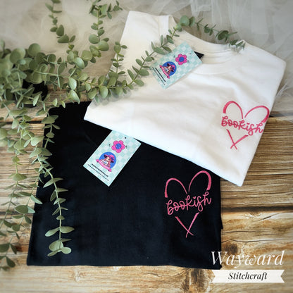 Bookish Heart Embroidered T-Shirt