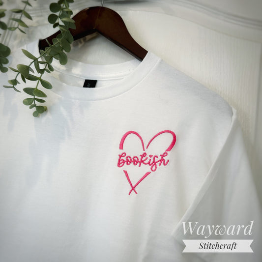 Bookish Heart Embroidered T-Shirt