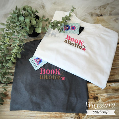 Bookaholic Embroidered T-Shirt