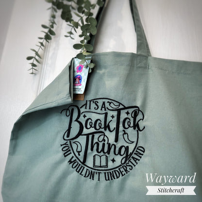 BookTok Thing Embroidered Tote Bag