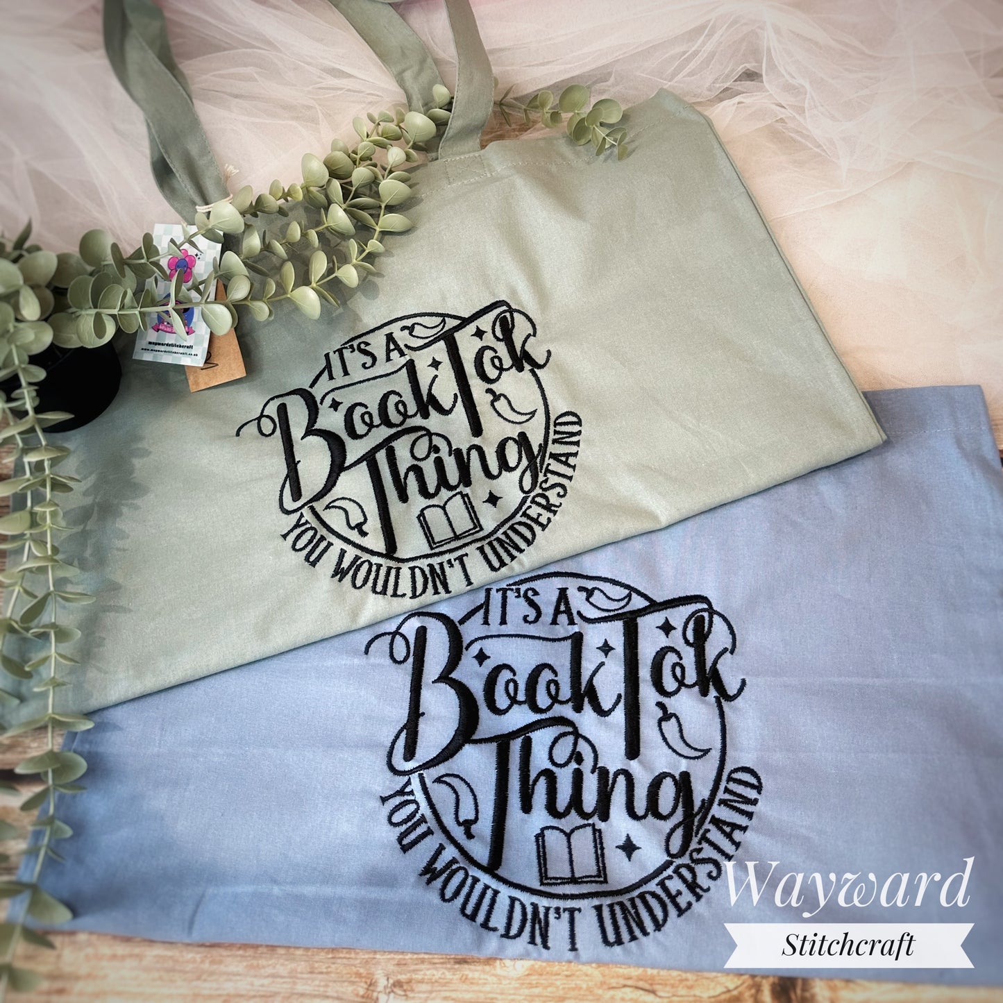 BookTok Thing Embroidered Tote Bag