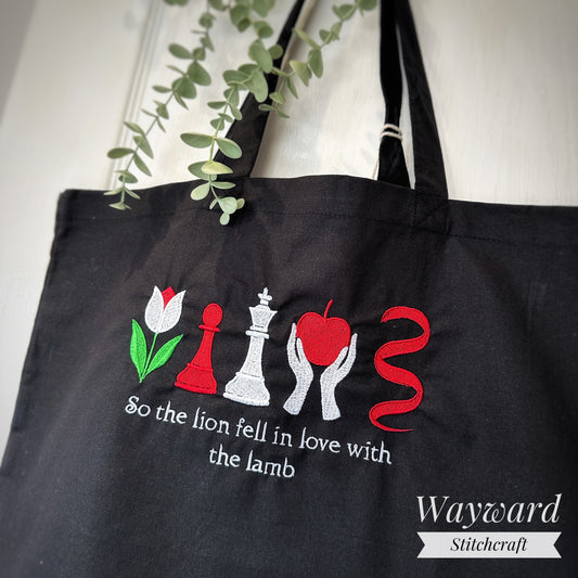 Twilight Book Covers Embroidered Tote Bag