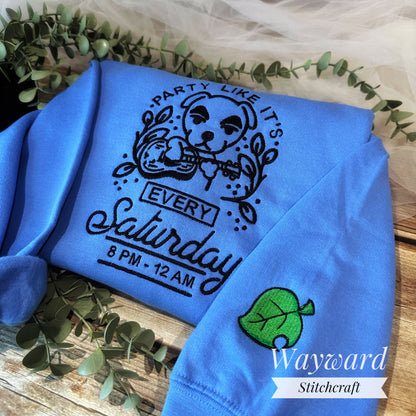 KK Saturday Night Embroidered Sweatshirt