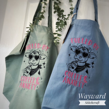 Coffee & Anxiety Embroidered Tote Bag