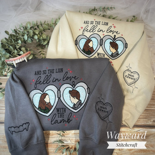 Lion And The Lamb Embroidered Sweatshirt
