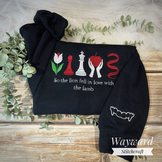 Twilight Book Cover Inspired Embroidered Sweatshirt